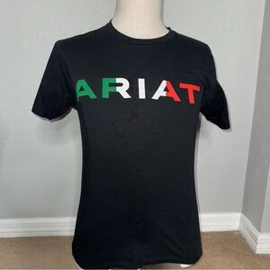 Ariat Boots Black Viva Mexico Graphic Spellout T-shirt Size Men’s small